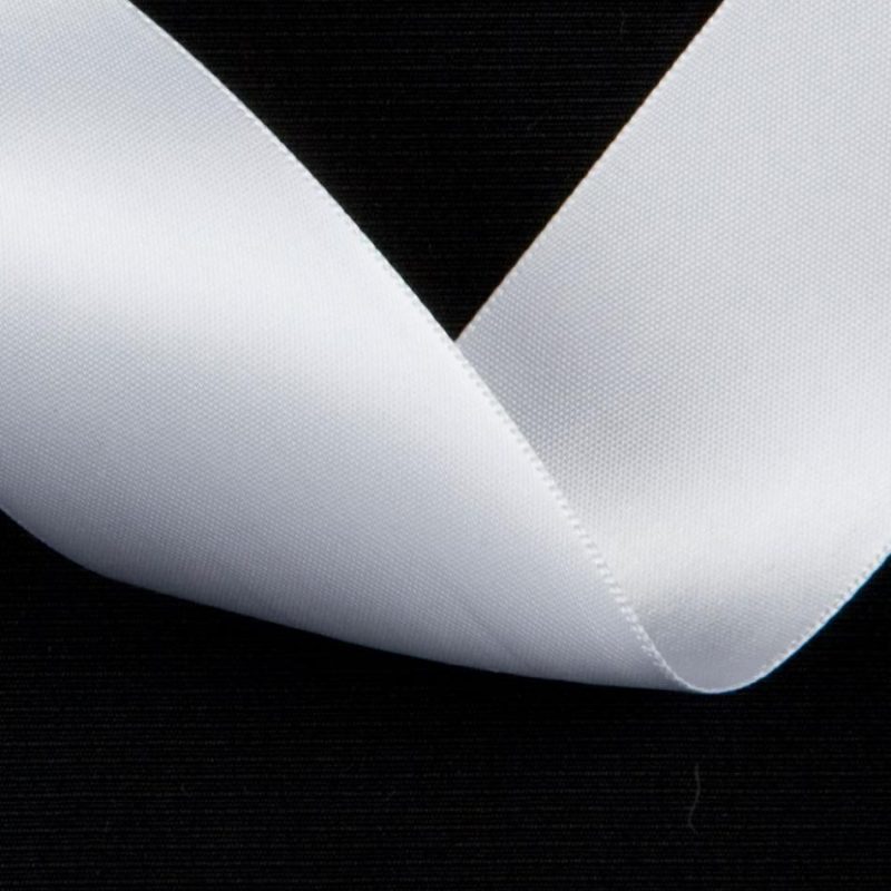 Satin | 1/4" White Single Face Satin Ribbon Ribbons Satin