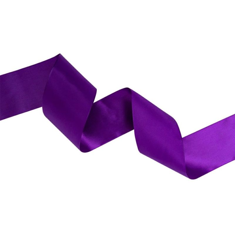 Satin | 2.25" Purple Single Face Satin Ribbon Ribbons Purple