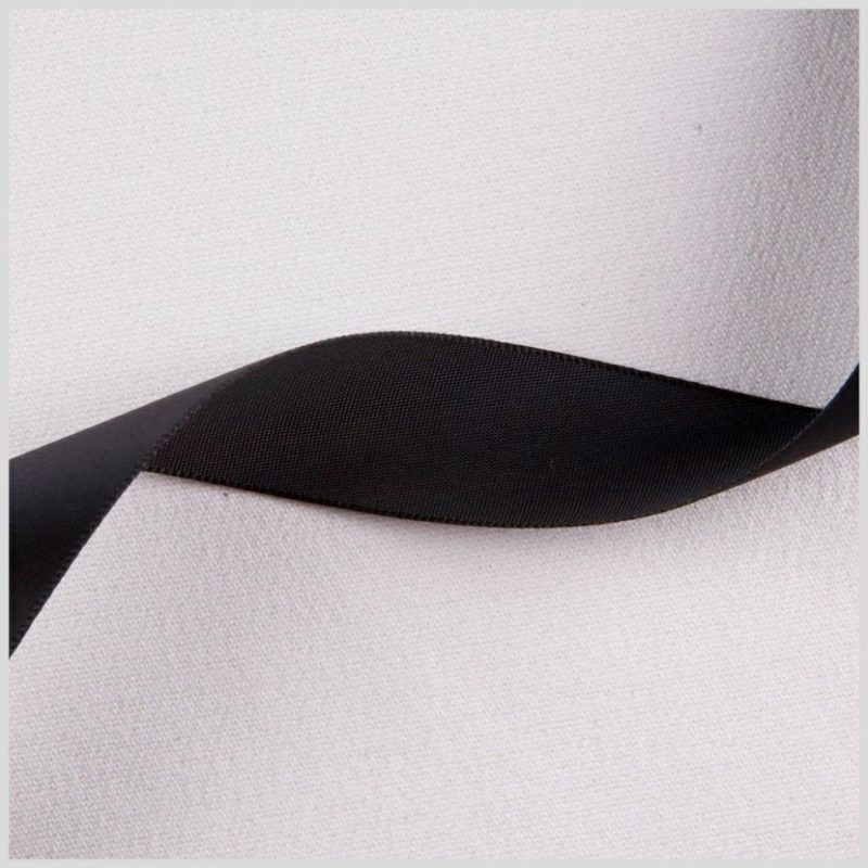 Satin | 7/8" Black Single Face Satin Ribbon Ribbons Black