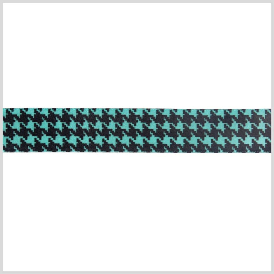 Satin | 7/8" Exotic Aqua Printed Satin Ribbon Ribbons Exotic Aqua