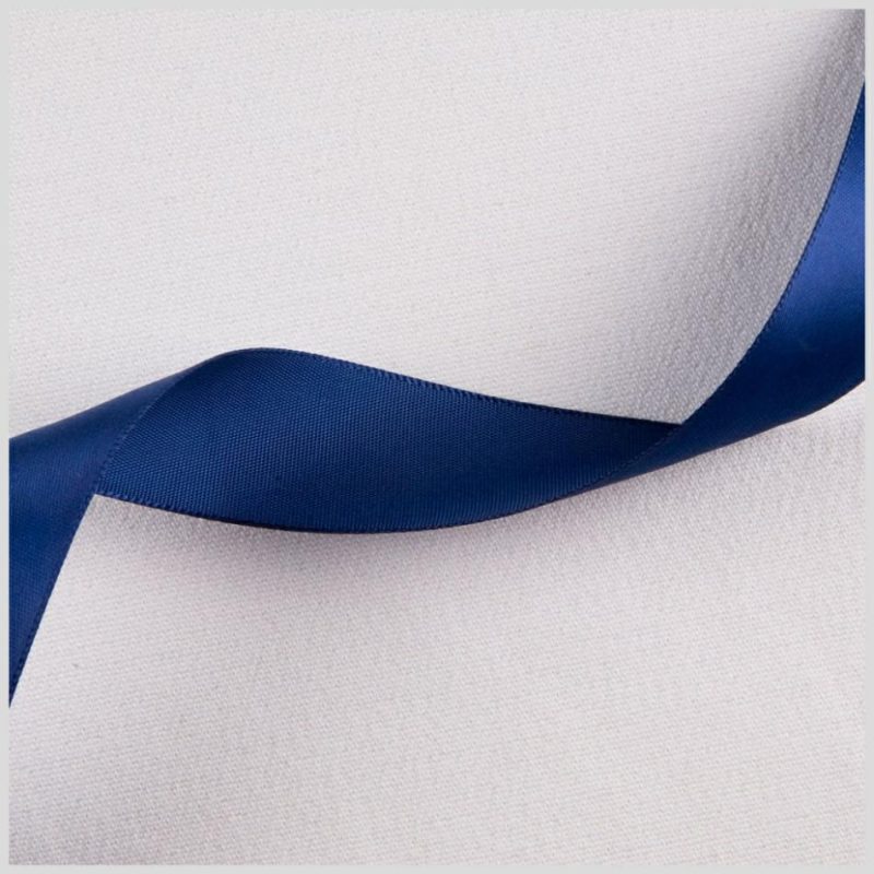 Satin | 7/8" Light Navy Single Face Satin Ribbon Ribbons Light Navy