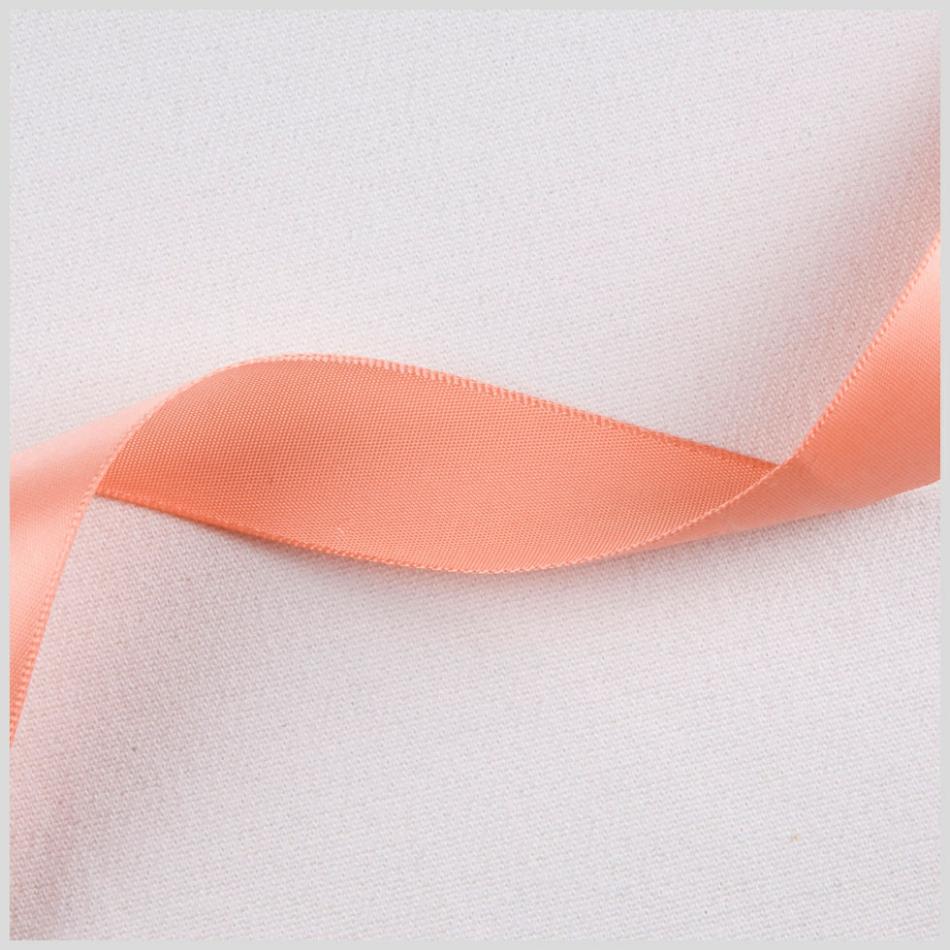 Satin | 7/8" Peach Single Face Satin Ribbon Ribbons Peach