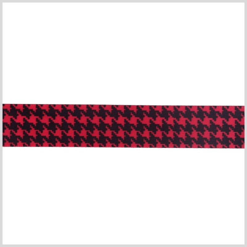 Satin | 7/8" Red Printed Satin Ribbon Ribbons Red