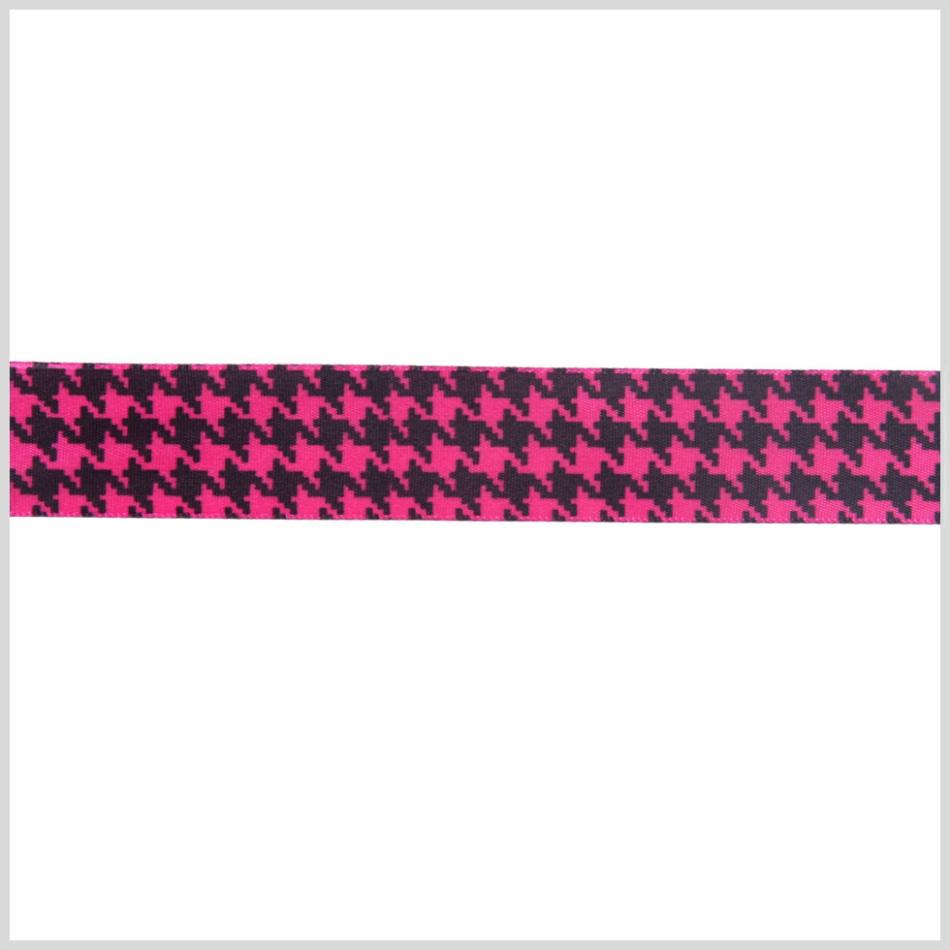 Satin | 7/8" Shocking Pink Printed Satin Ribbon Ribbons Satin