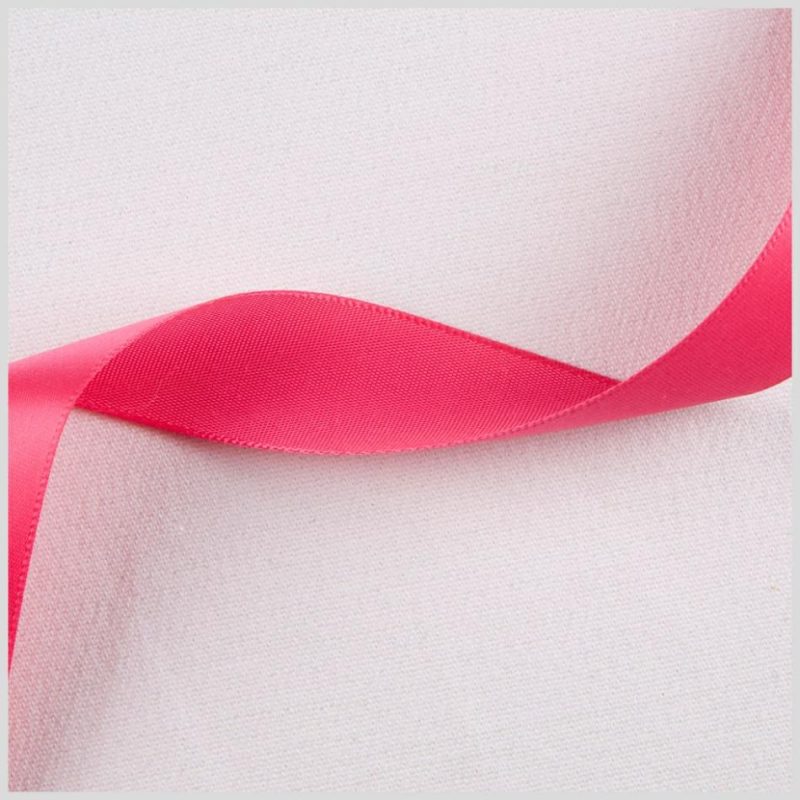 Satin | 7/8" Shocking Pink Single Face Satin Ribbon Ribbons Satin