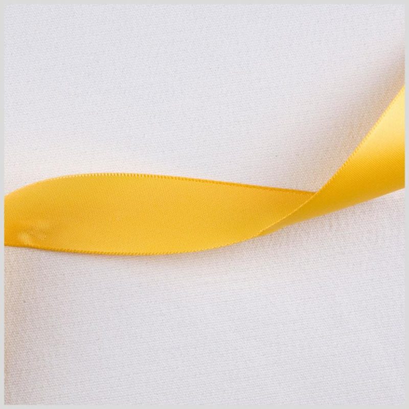 Satin | 7/8" Yellow Gold Single Face Satin Ribbon Ribbons Satin