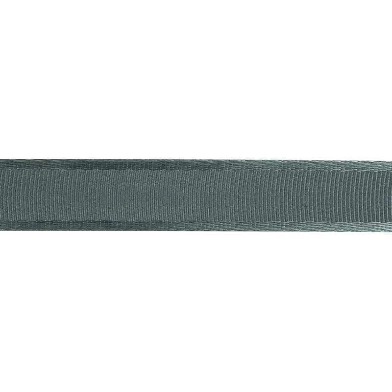 Satin | Gunmetal Satin-Edged Grosgrain Ribbon – 0.625" Grosgrain Grosgrain