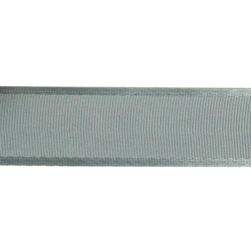 Satin | Silver Gray Satin-Edged Grosgrain Ribbon – 1" Grosgrain Grosgrain