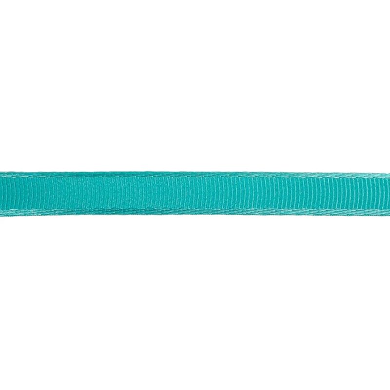 Satin | Turquoise Satin-Edged Grosgrain Ribbon – 0.375" Grosgrain Grosgrain