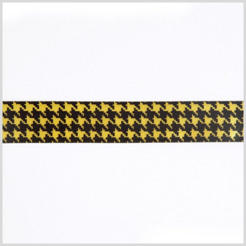 Satin | Yellow Gold Printed Satin Ribbon Ribbons Satin