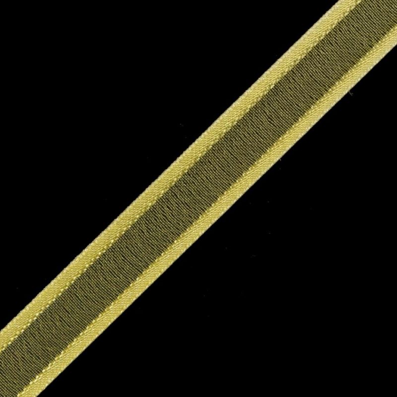 Sheer | 3/8" Lemon Sheer Ribbon With Double Faced Satin Edge Ribbons Lemon