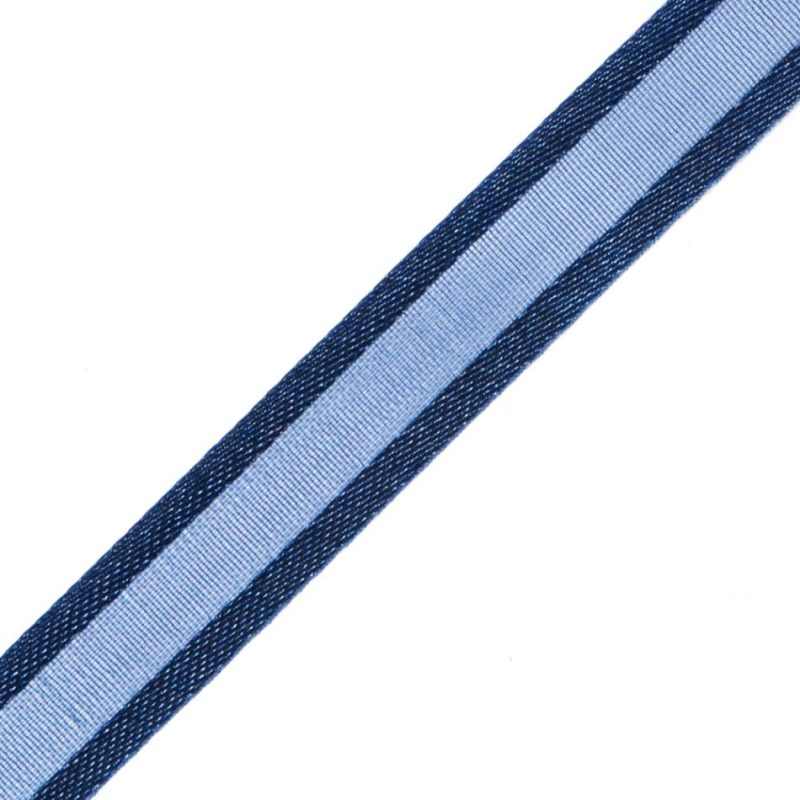 Sheer | 3/8" Navy Sheer Ribbon With Double Faced Satin Edge Ribbons Navy