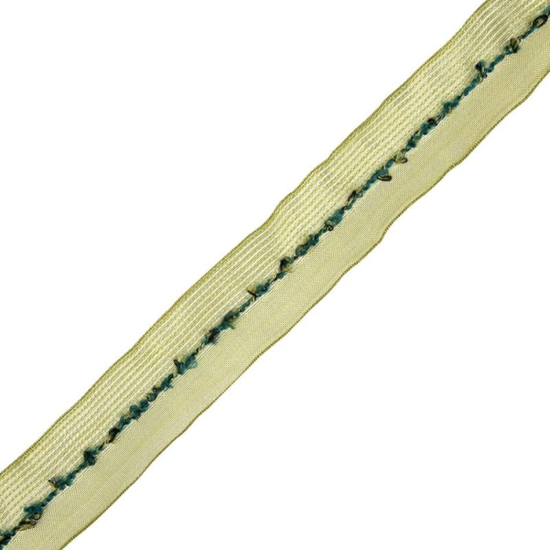 Sheer | Olive And Hunter Green Boucle Wired Organza Ribbon – 1.5" Organza Olive,Hunter Green