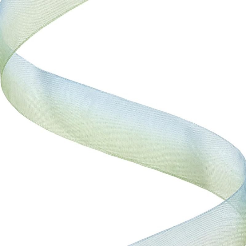 Sheer | Sheer Blue And Kiwi Ombre Ribbon – 0.875" Ribbons Kiwi