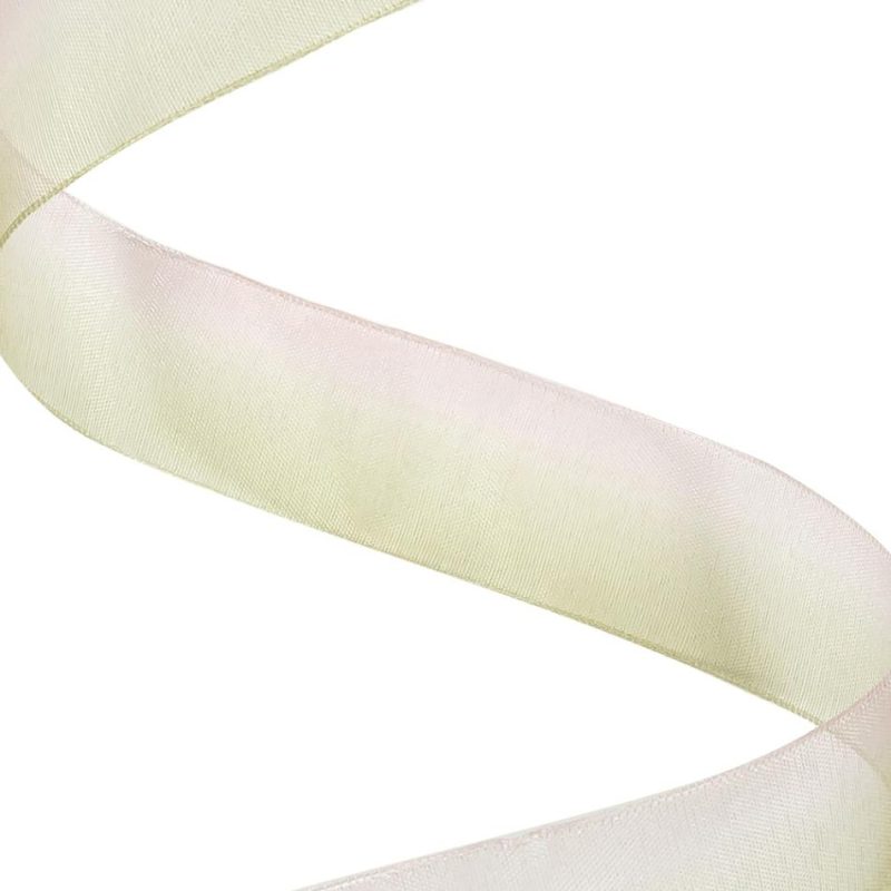 Sheer | Sheer Green And Pink Ombre Ribbon – 0.875" Ribbons Sheer