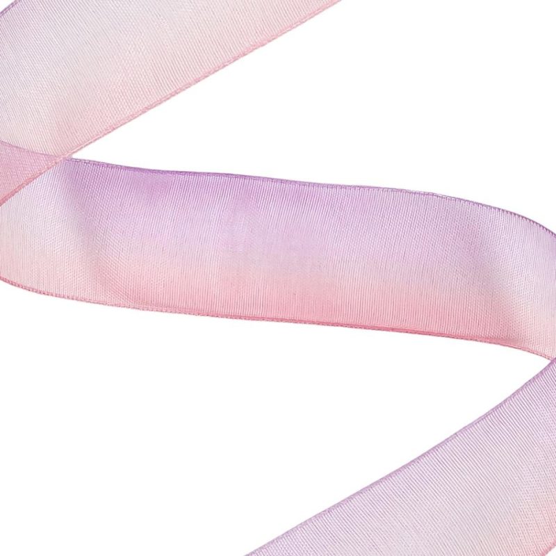 Sheer | Sheer Royal Lilac And Pink Ombre Ribbon – 0.875" Ribbons Royal Lilac