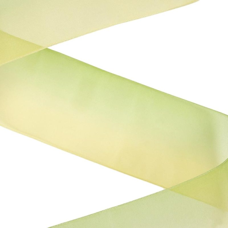 Sheer | Sheer Yellow And Green Ombre Ribbon – 1.5" Ribbons Sheer