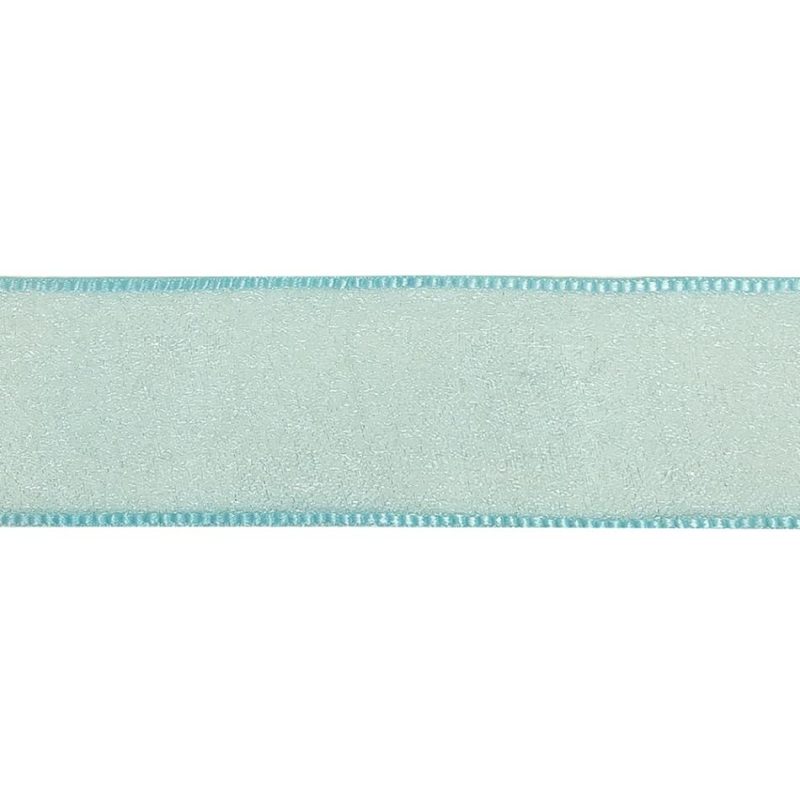 Sheer | Sky Blue Shimmering Organza Ribbon With Woven Edges – 1.125" Organza Organza