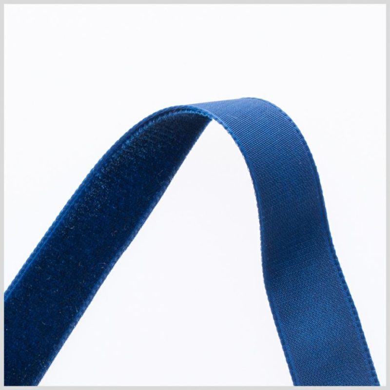 Velvet | 0.625" Deep Navy Nylon Velvet Ribbon Ribbons Deep Navy