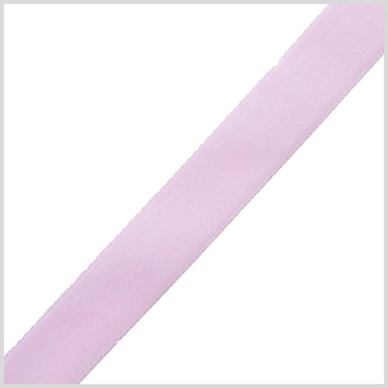 Velvet | 0.875" Baby Pink Nylon Velvet Ribbon Ribbons Baby Pink