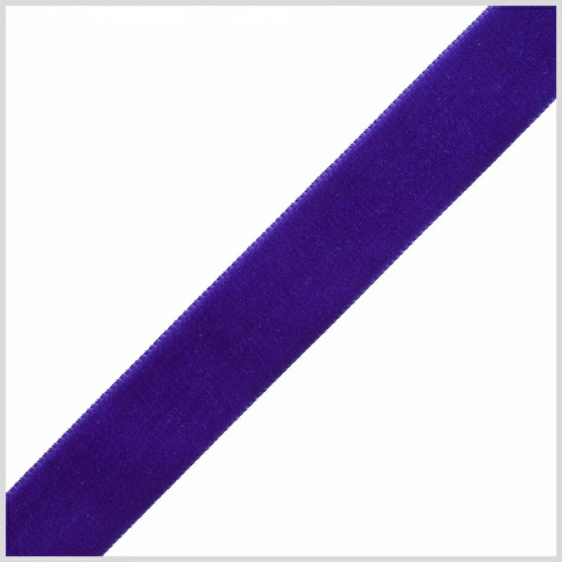 Velvet | 0.875" Purple Nylon Velvet Ribbon Ribbons Purple