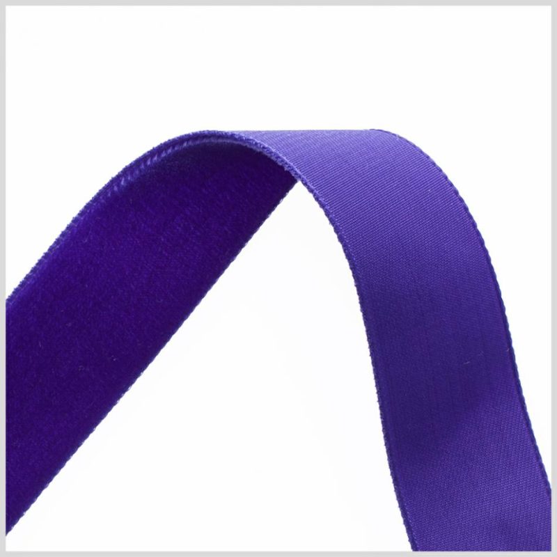 Velvet | 0.875" Purple Nylon Velvet Ribbon Ribbons Purple