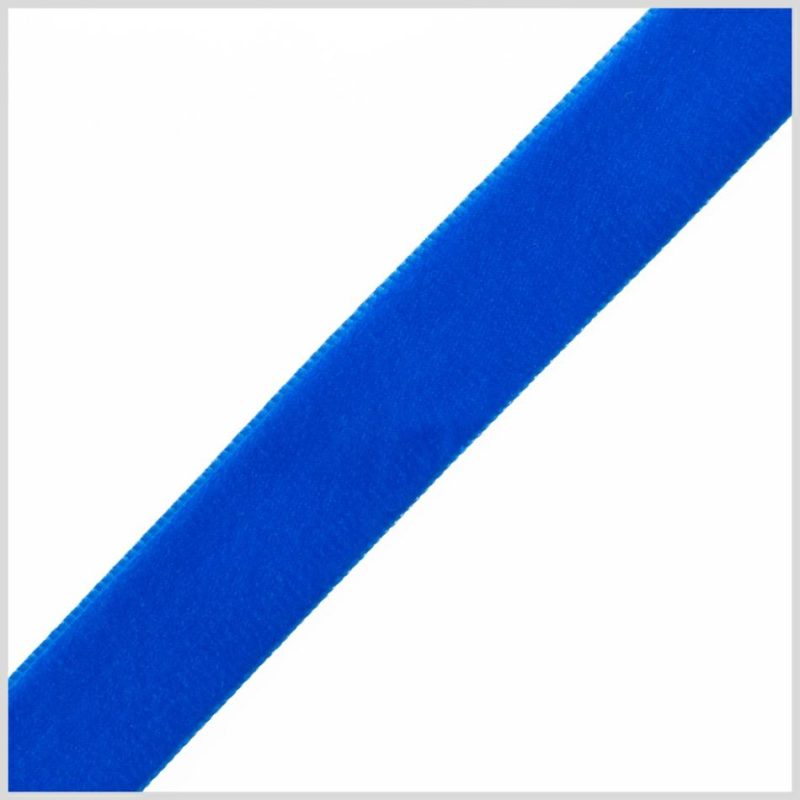 Velvet | 0.875" Royal Blue Nylon Velvet Ribbon Ribbons Royal Blue