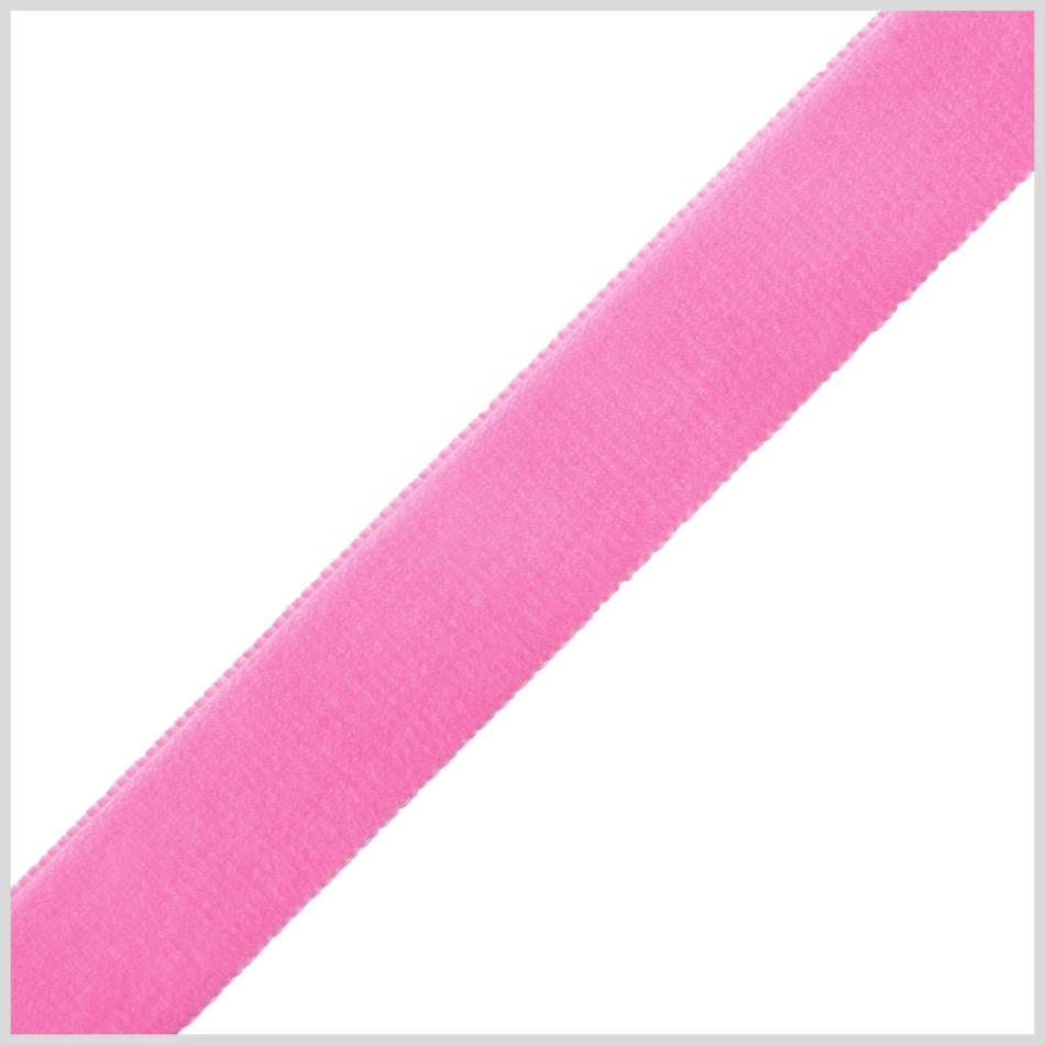 Velvet | 0.875" Shocking Pink Nylon Velvet Ribbon Ribbons Shocking Pink