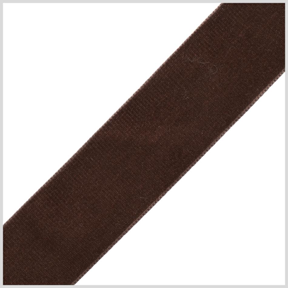 Velvet | 1.375" Brown Nylon Velvet Ribbon Ribbons Brown