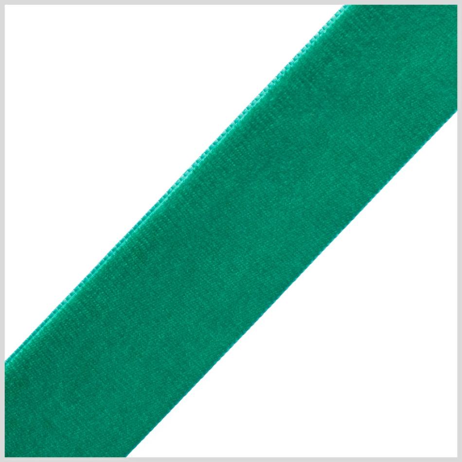 Velvet | 1.375" Emerald Nylon Velvet Ribbon Ribbons Emerald