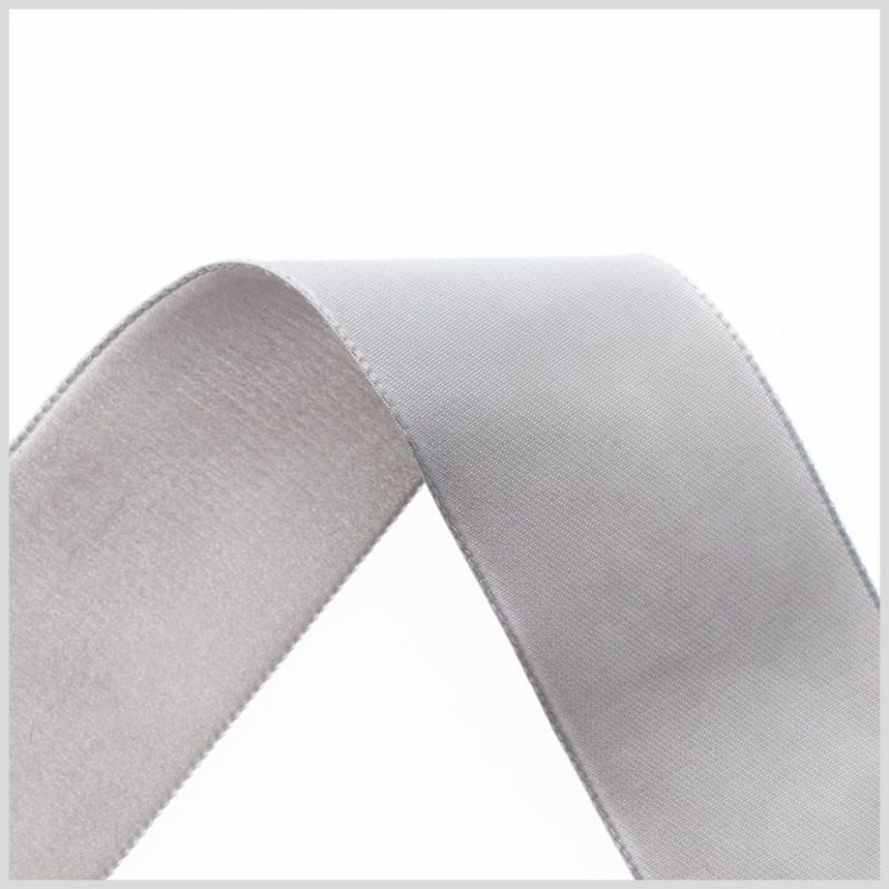 Velvet | 1.375" Gray Nylon Velvet Ribbon Ribbons Gray