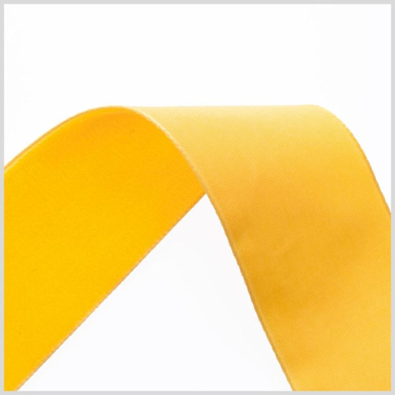 Velvet | 1.375" Maize Nylon Velvet Ribbon Ribbons Maize