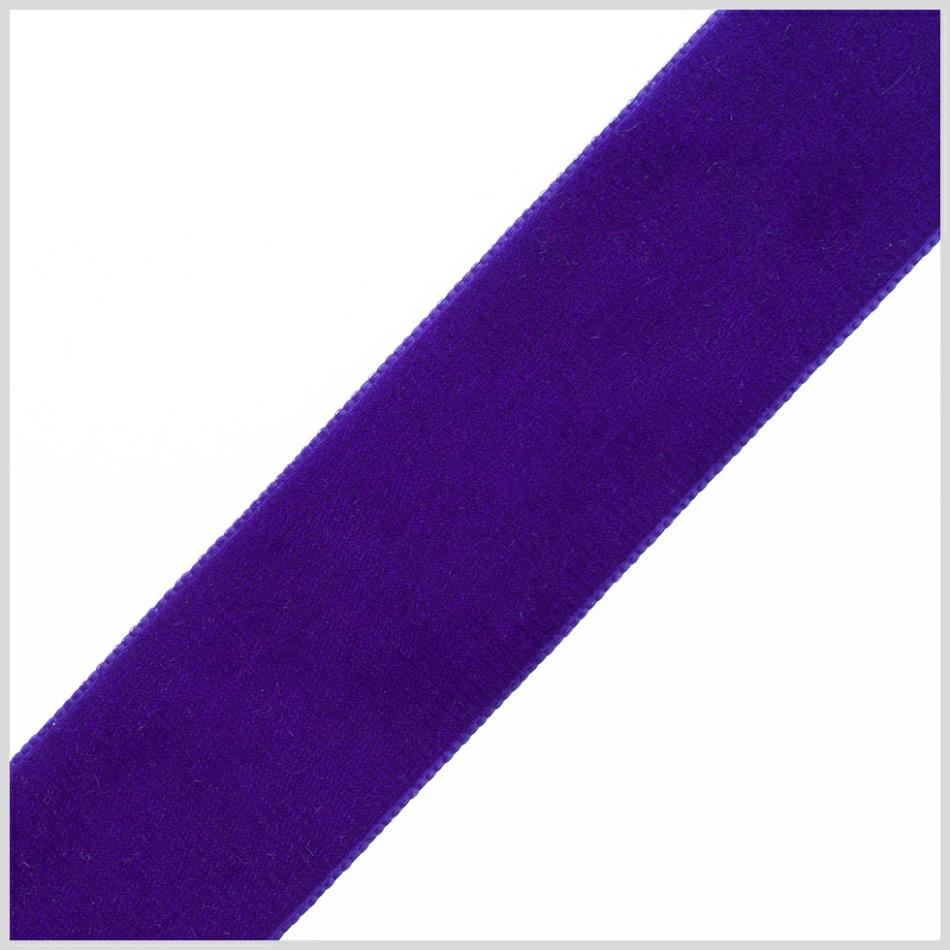 Velvet | 1.375" Purple Nylon Velvet Ribbon Ribbons Purple