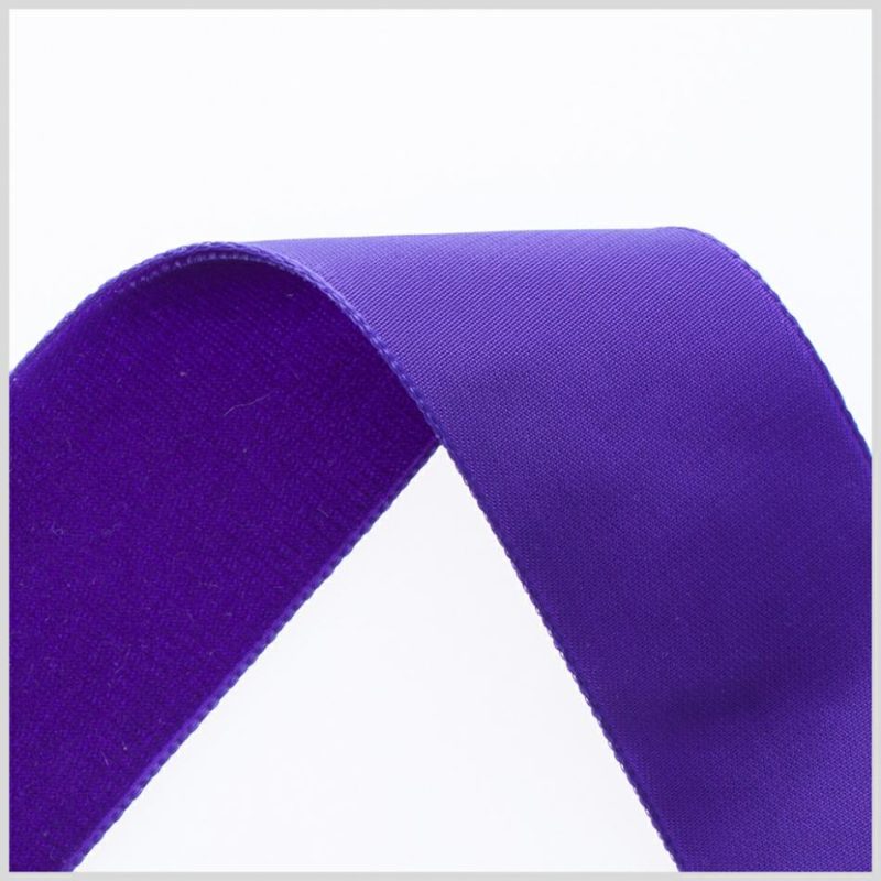 Velvet | 1.375" Purple Nylon Velvet Ribbon Ribbons Purple