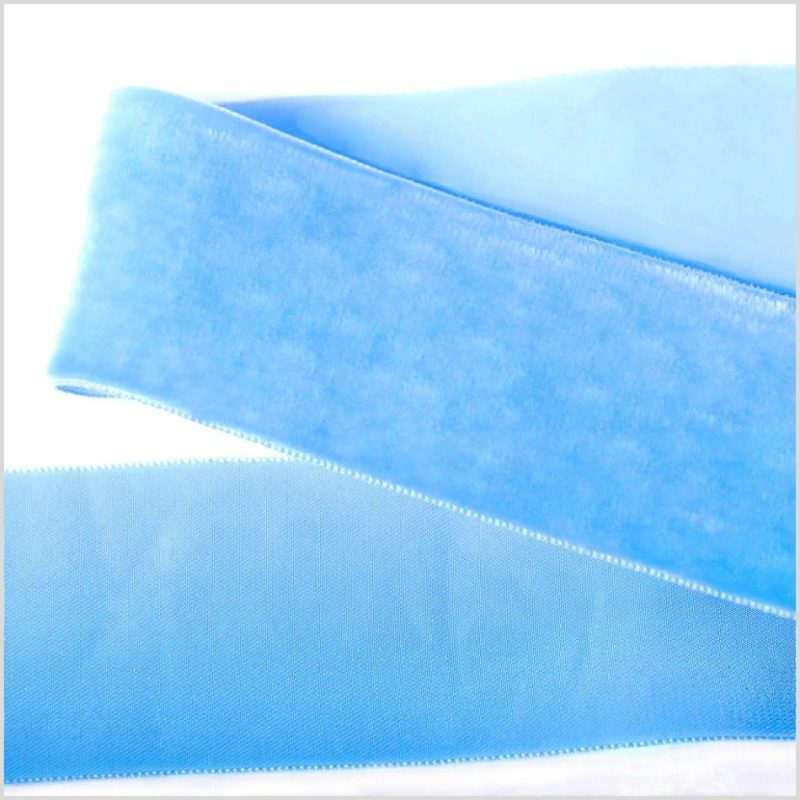 Velvet | Baby Blue Single Face Velvet Ribbon – 2" Ribbons Baby Blue