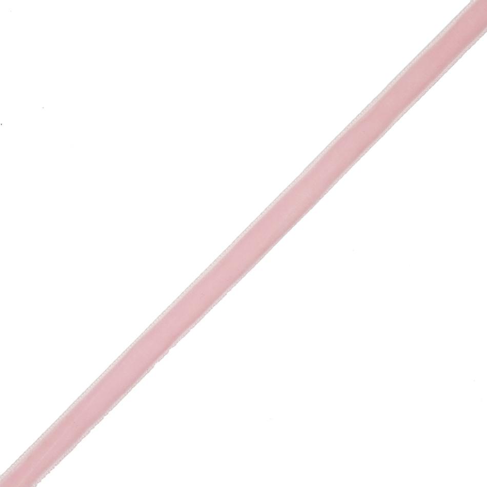 Velvet | Baby Pink Single Face Velvet Ribbon – 0.375" Ribbons Baby Pink