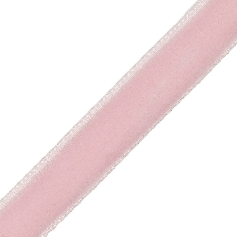 Velvet | Baby Pink Single Face Velvet Ribbon – 0.375" Ribbons Baby Pink