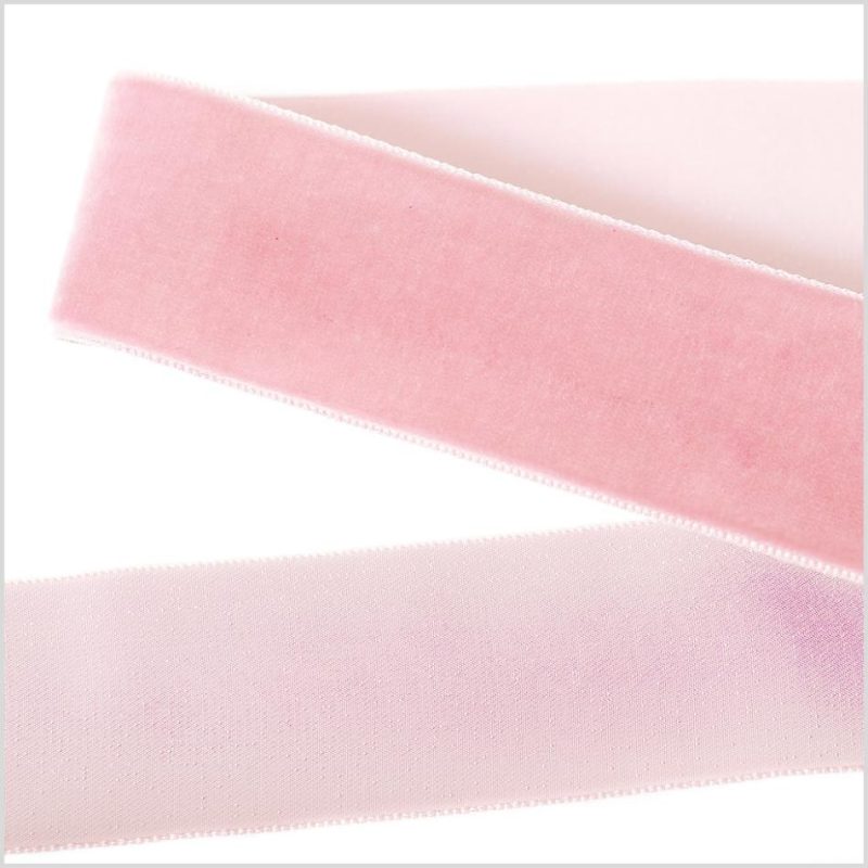 Velvet | Baby Pink Single Face Velvet Ribbon – 1.5" Ribbons Baby Pink