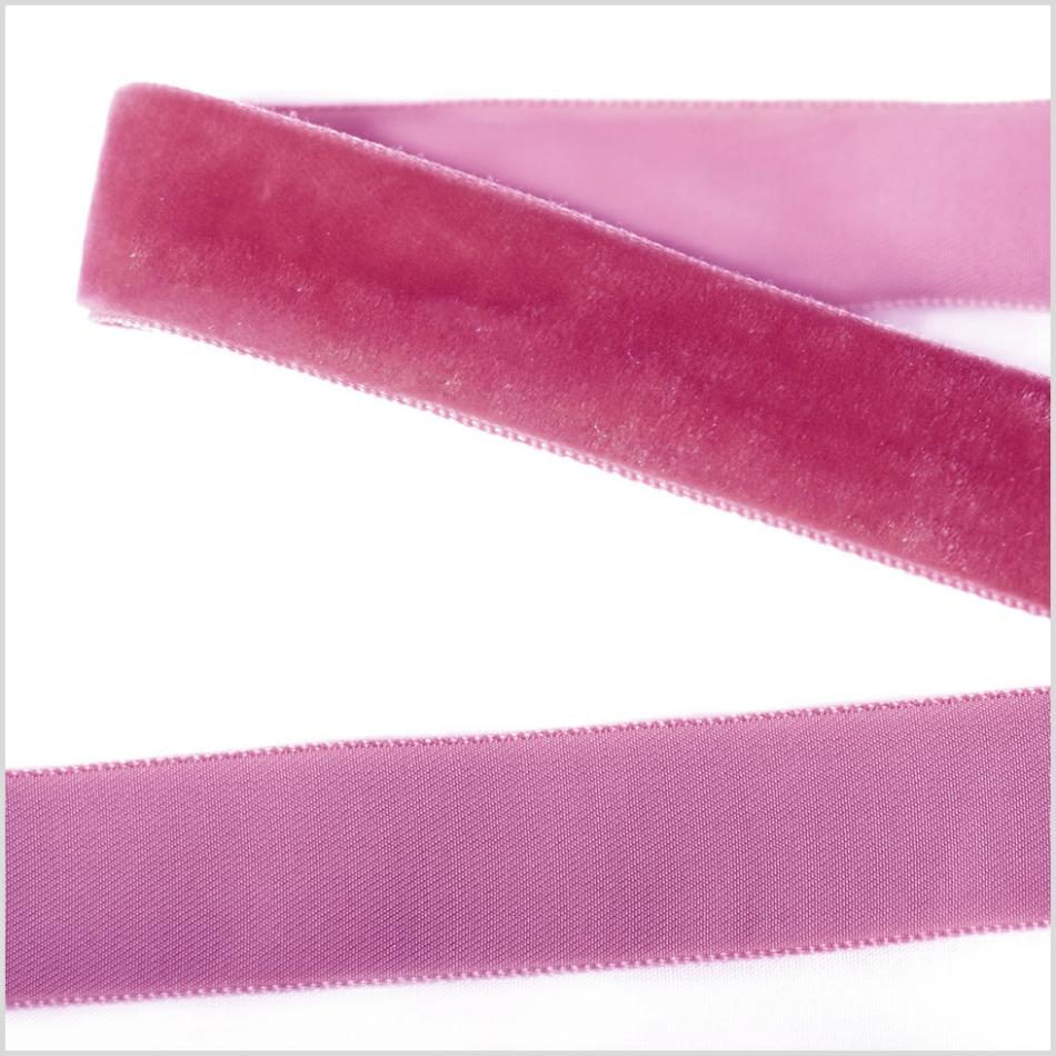 Velvet | Beauty Pink Single Face Velvet Ribbon – 0.875" Ribbons Beauty