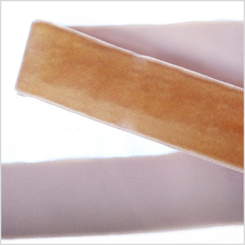 Velvet | Beige Single Face Velvet Ribbon – 1.5" Ribbons Beige