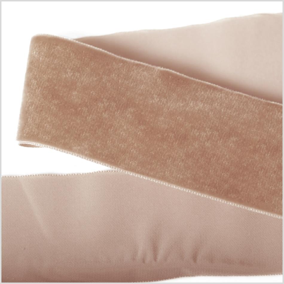 Velvet | Beige Single Face Velvet Ribbon – 2" Ribbons Beige