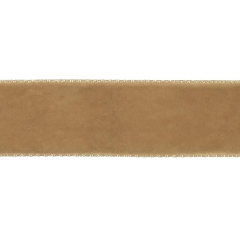 Velvet | Beige Single Face Velvet Ribbon – 7/8" Ribbons Beige