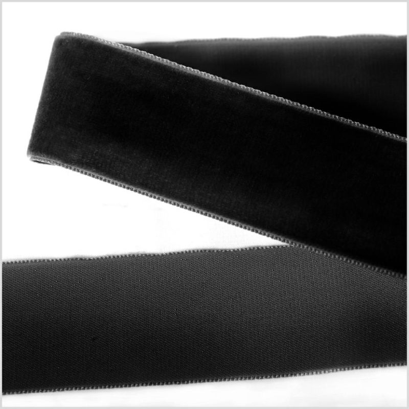 Velvet | Black Single Face Velvet Ribbon – 1.5" Ribbons Black