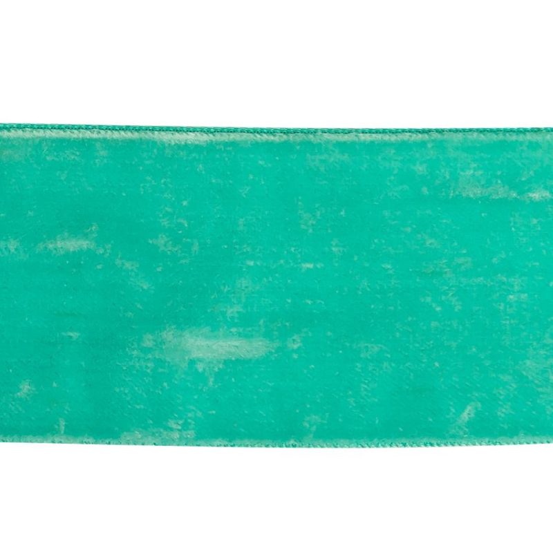 Velvet | Bright Turquoise Single Face Velvet Ribbon – 2" Ribbons Velvet