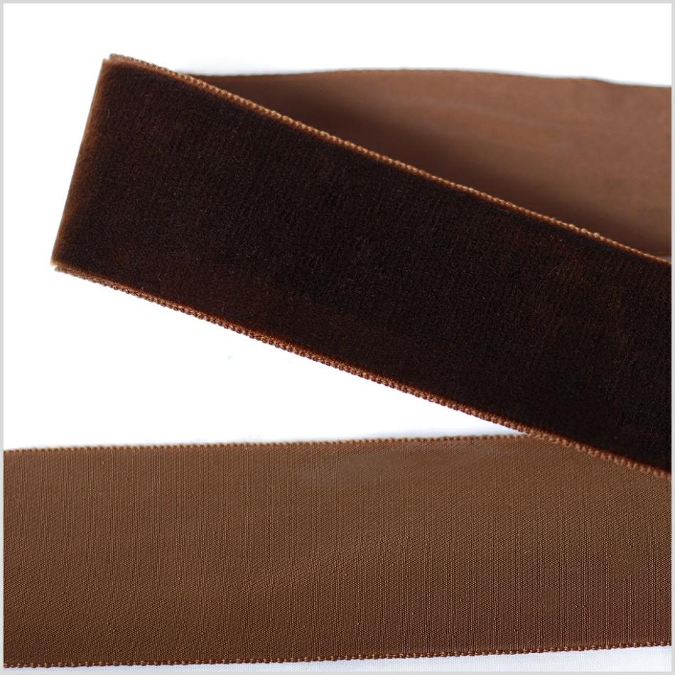 Velvet | Brown Single Face Velvet Ribbon – 1.5" Ribbons Brown