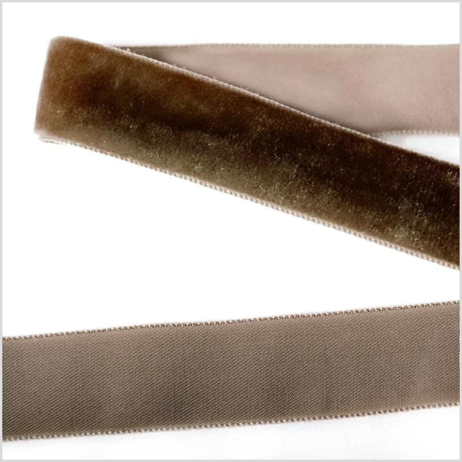 Velvet | Brown Single Face Velvet Ribbon – 7/8" Ribbons Brown