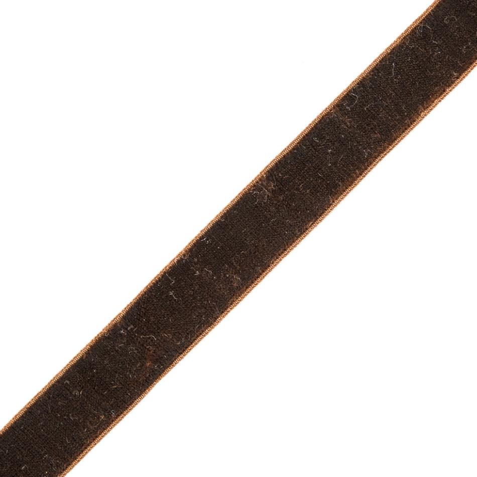 Velvet | Brown Stretch Velvet Ribbon – 0.625" Ribbons Brown