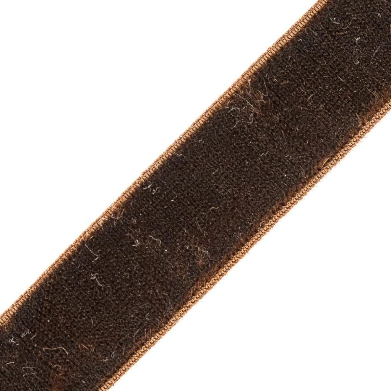 Velvet | Brown Stretch Velvet Ribbon – 0.625" Ribbons Brown