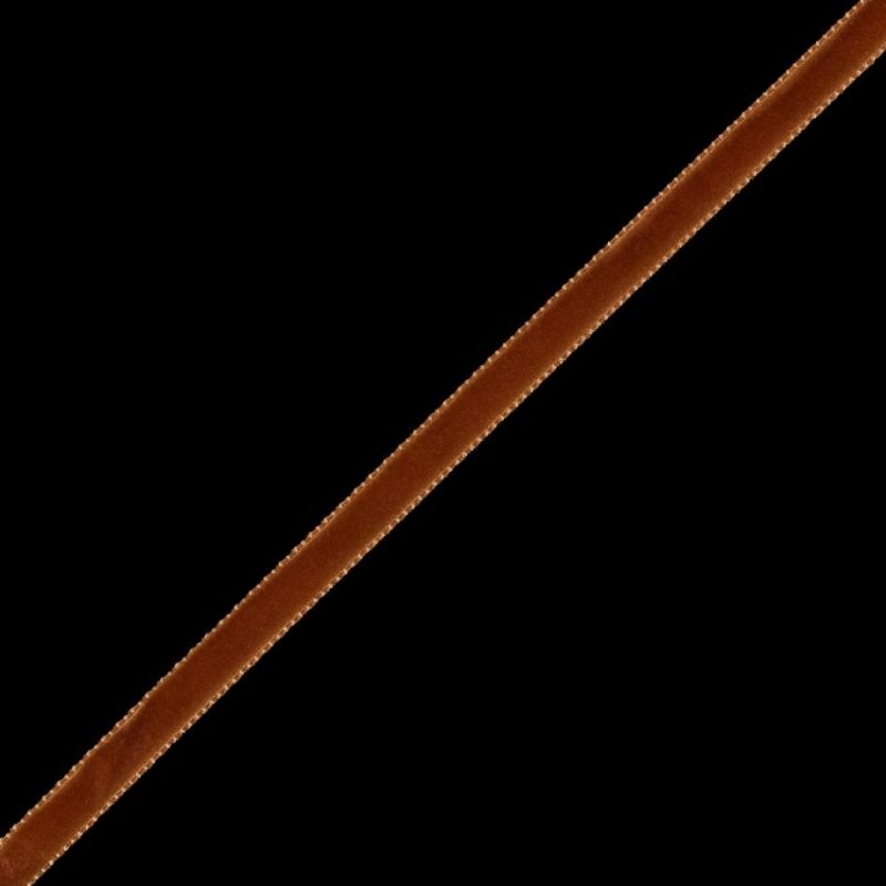 Velvet | Copper Single-Faced Velvet Ribbon – 0.25" Ribbons Copper