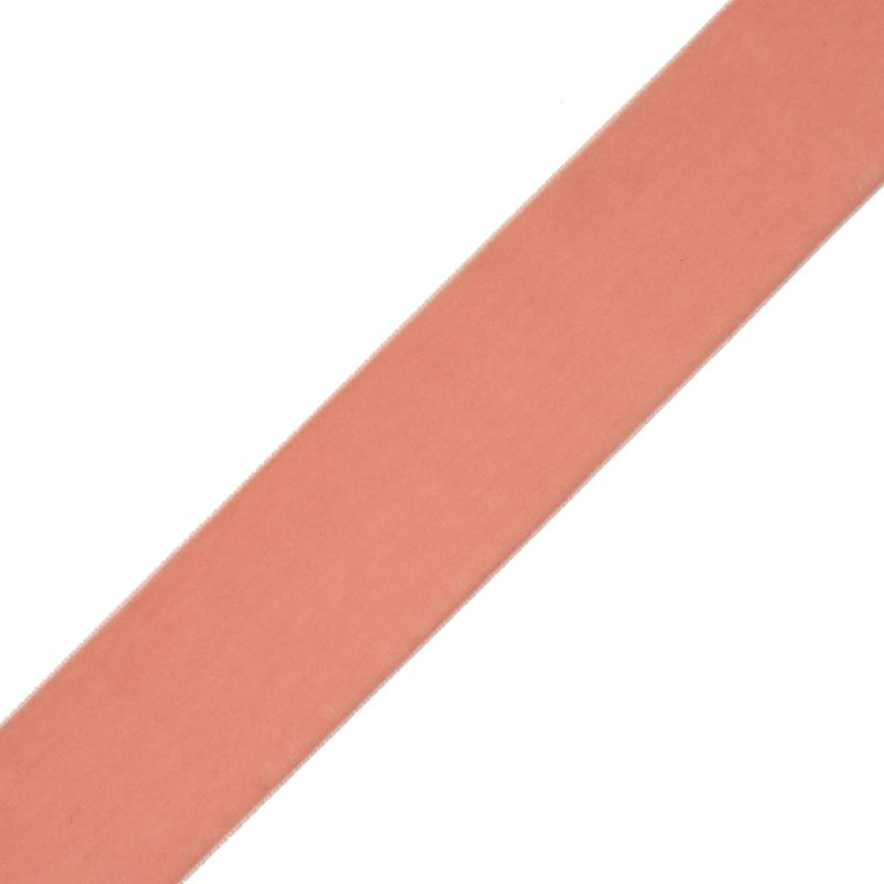 Velvet | Coral Single Face Velvet Ribbon – 2" Ribbons Coral